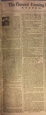 The general evening post Samstag 25. Februar 1758