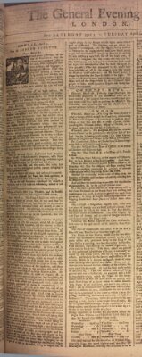 The general evening post Samstag 1. April 1758