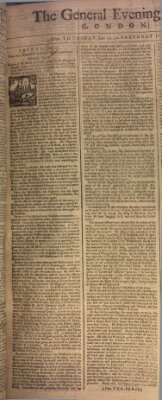 The general evening post Samstag 1. Juli 1758