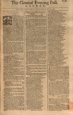 The general evening post Samstag 15. Juli 1758