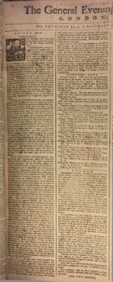 The general evening post Samstag 29. Juli 1758