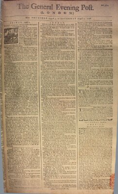 The general evening post Samstag 5. August 1758