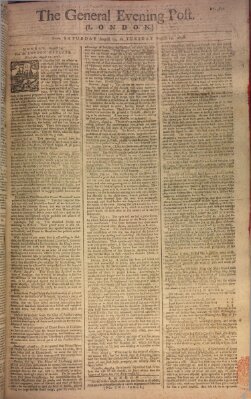 The general evening post Sonntag 13. August 1758