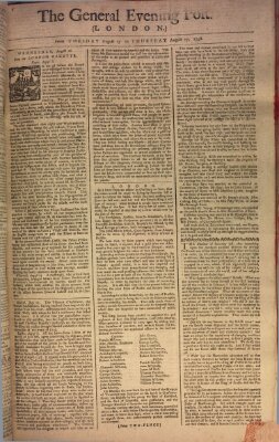 The general evening post Dienstag 15. August 1758