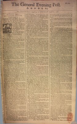 The general evening post Dienstag 22. August 1758