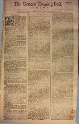 The general evening post Donnerstag 31. August 1758