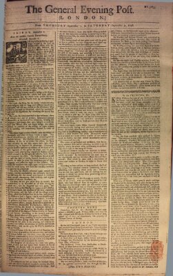 The general evening post Donnerstag 7. September 1758