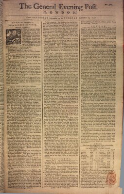 The general evening post Sonntag 10. September 1758