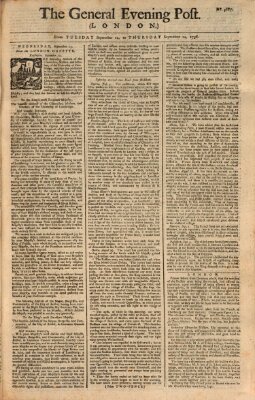 The general evening post Donnerstag 14. September 1758