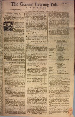 The general evening post Montag 18. September 1758