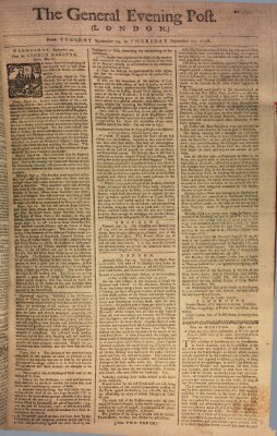 The general evening post Mittwoch 20. September 1758