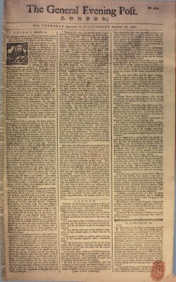 The general evening post Donnerstag 28. September 1758