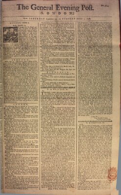 The general evening post Dienstag 3. Oktober 1758