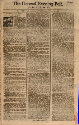 The general evening post Donnerstag 5. Oktober 1758