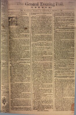 The general evening post Donnerstag 9. November 1758