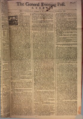 The general evening post Samstag 25. November 1758