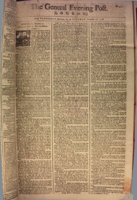 The general evening post Samstag 16. Dezember 1758