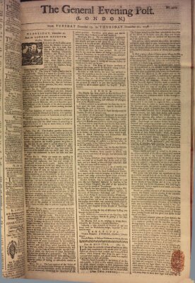 The general evening post Mittwoch 20. Dezember 1758