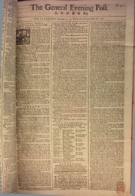 The general evening post Samstag 23. Dezember 1758