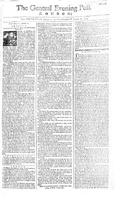 The general evening post Samstag 13. Januar 1759