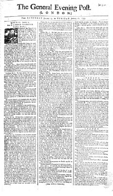 The general evening post Sonntag 14. Januar 1759