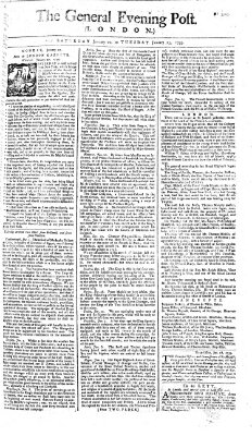 The general evening post Montag 22. Januar 1759