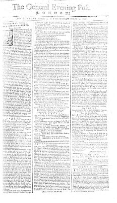 The general evening post Dienstag 13. Februar 1759