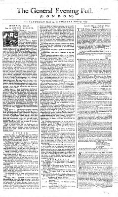 The general evening post Samstag 24. März 1759