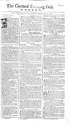 The general evening post Samstag 21. April 1759