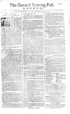 The general evening post Dienstag 5. Juni 1759