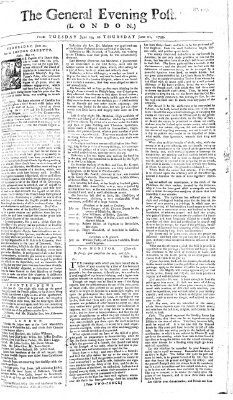 The general evening post Donnerstag 21. Juni 1759