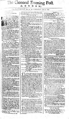 The general evening post Sonntag 1. Juli 1759