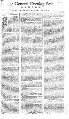 The general evening post Samstag 14. Juli 1759