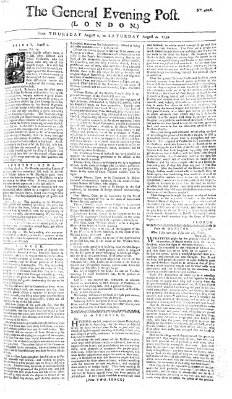 The general evening post Samstag 4. August 1759