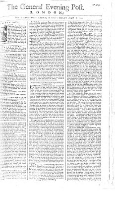 The general evening post Donnerstag 16. August 1759