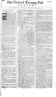 The general evening post Dienstag 11. September 1759