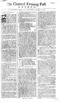 The general evening post Donnerstag 20. September 1759