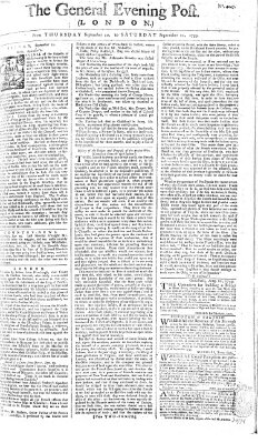 The general evening post Donnerstag 20. September 1759