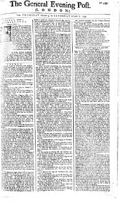 The general evening post Donnerstag 4. Oktober 1759