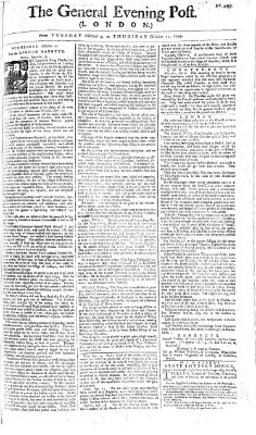 The general evening post Dienstag 9. Oktober 1759