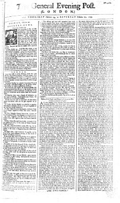 The general evening post Samstag 27. Oktober 1759