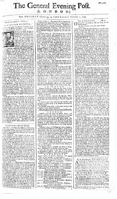 The general evening post Dienstag 30. Oktober 1759