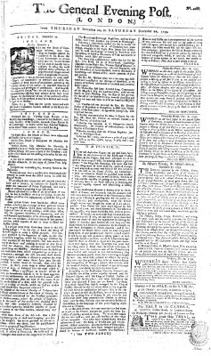 The general evening post Donnerstag 20. Dezember 1759