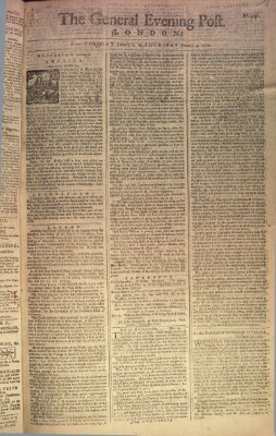 The general evening post Mittwoch 2. Januar 1760