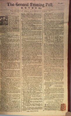 The general evening post Donnerstag 3. Januar 1760