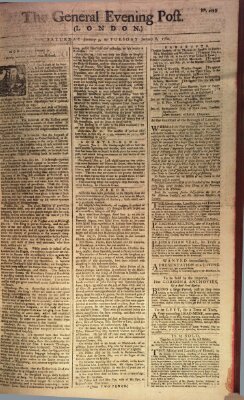 The general evening post Samstag 5. Januar 1760