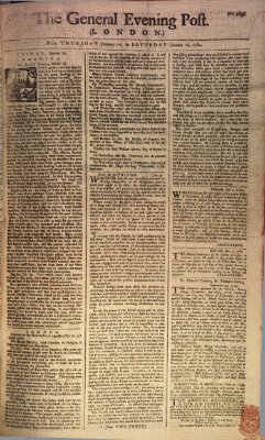 The general evening post Donnerstag 10. Januar 1760