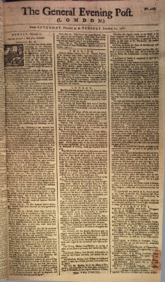 The general evening post Dienstag 12. Februar 1760