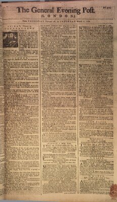 The general evening post Donnerstag 28. Februar 1760