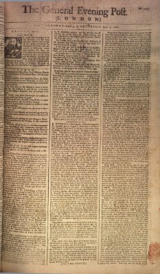 The general evening post Samstag 5. April 1760